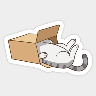 Cat in the box Sticker